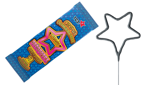  Бенгальские свечи фигурные 2 шт "Звездочка"  в Дубне